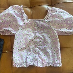 Zara Lavender Floral Top